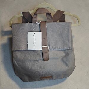Issey Miyake Parfums Gray Canvas Backpack Foldover Buckle NWT
